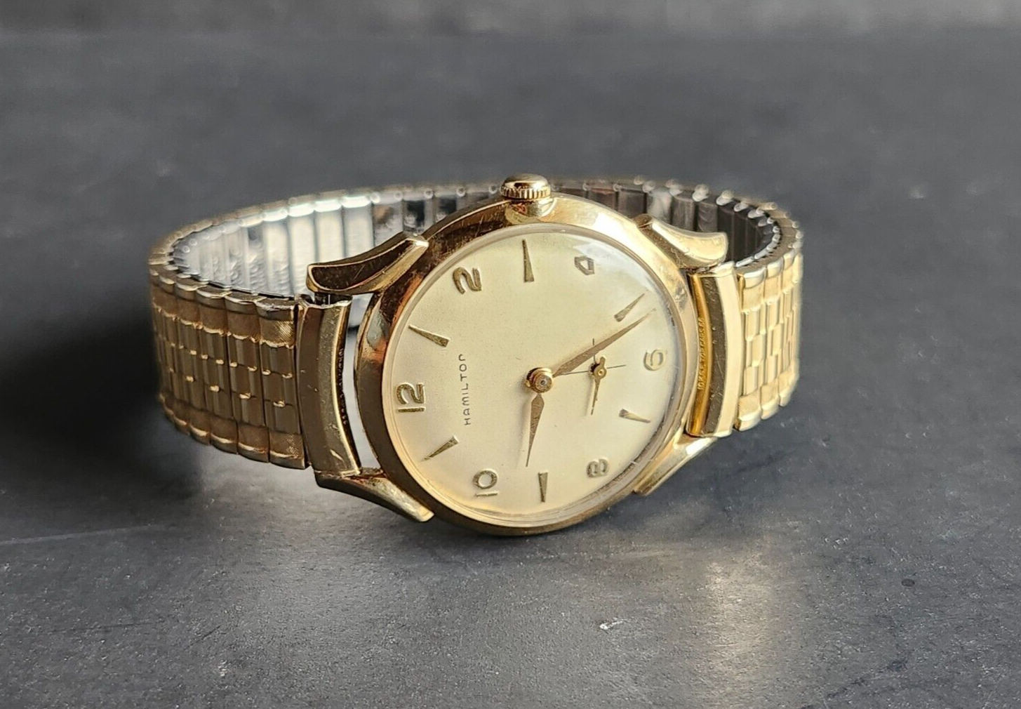 Vintage Hamilton Langdon 10k Rolled Gold Plate Men’s Watch Swiss image 0