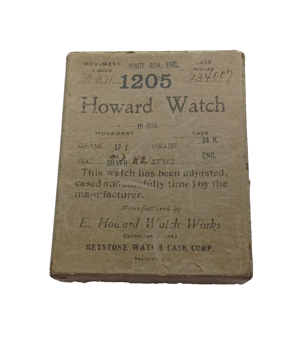 Antique E Howard Series 12 Solid 14K White Gold Pocket Watch 17J  10 Size in Box image 20