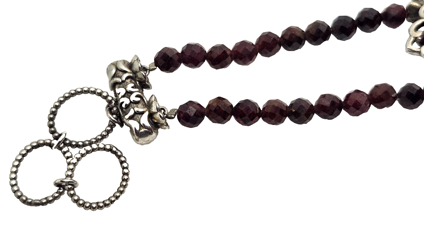 12.9ct Rhodolite Garnet & Sterling Silver Toggle Bracelet image 8