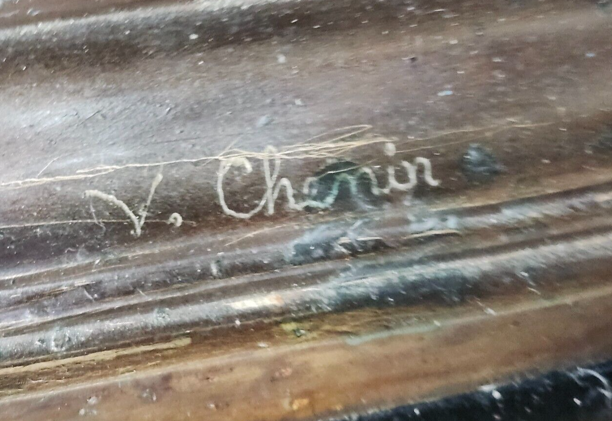 Vintage Tall Bronze & Marble Chinese Dolphin 9 Arm Candelabra Signed V. Chenin image 10