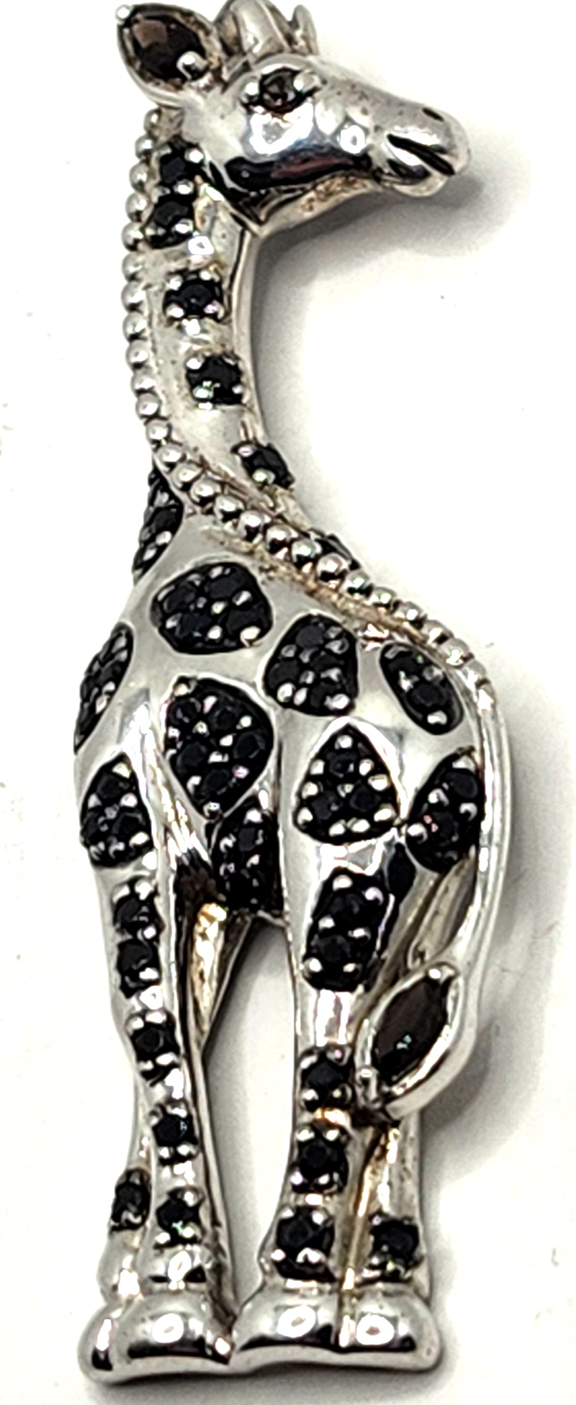 Ross Simons Sterling Siver & Black Spinel Giraffe Pendant image 3