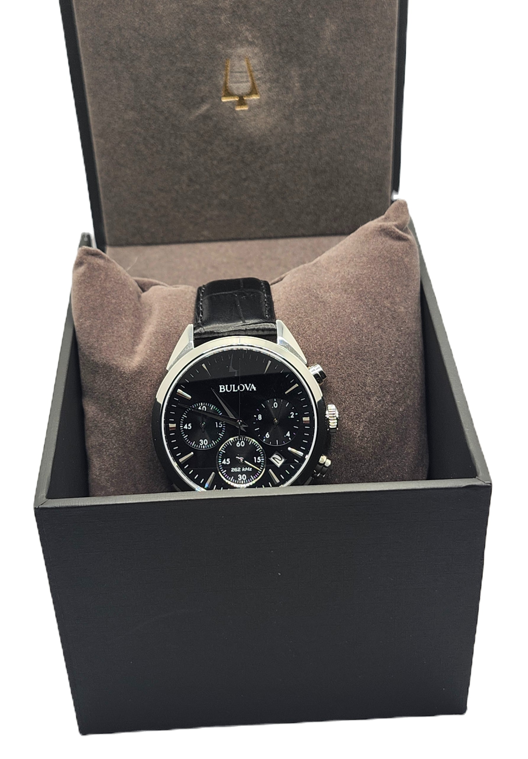 NEW! Bulova Men's Classic Precision Chronograph Black Leather Watch 42 MM image 7