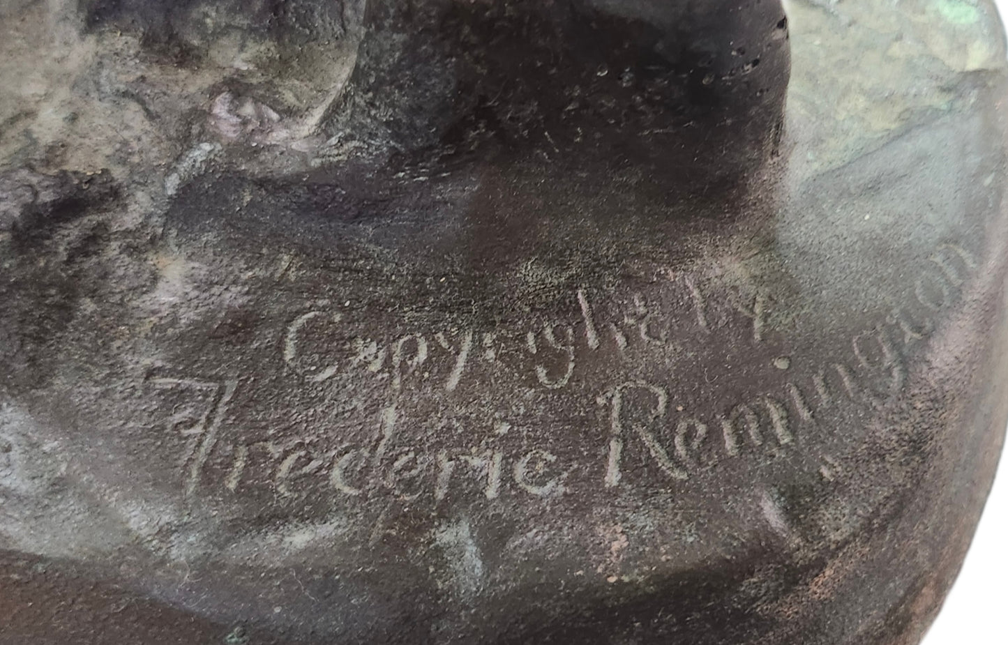 Frederic Remington Bronze Statue Titled "Rattlesnake" 23" Tall image 5