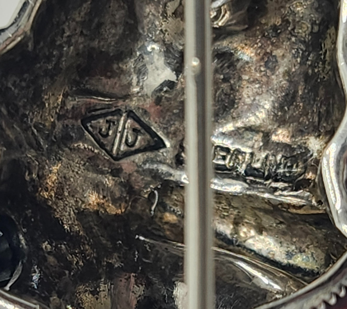 Judith Jack Sterling Silver Marcasite & Enamel Santa Claus Brooch image 4