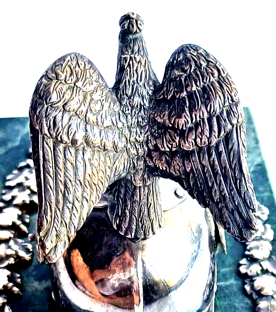 Prussian Regiment Corps Officers Sterling Silver Parade Helmet Iron Cross Award image 10