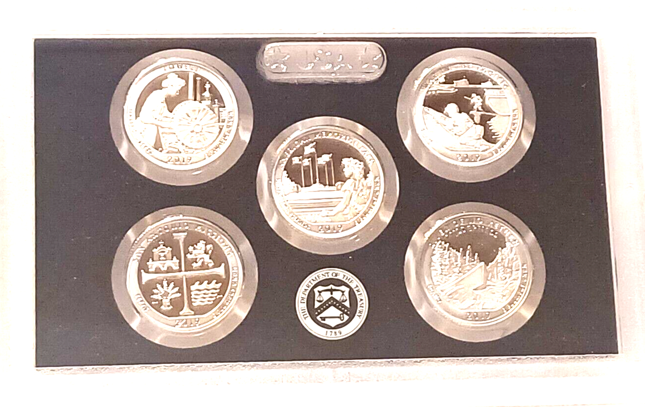 2019 S US Mint Silver Proof Set - 11 Coins COA Original Box image 5