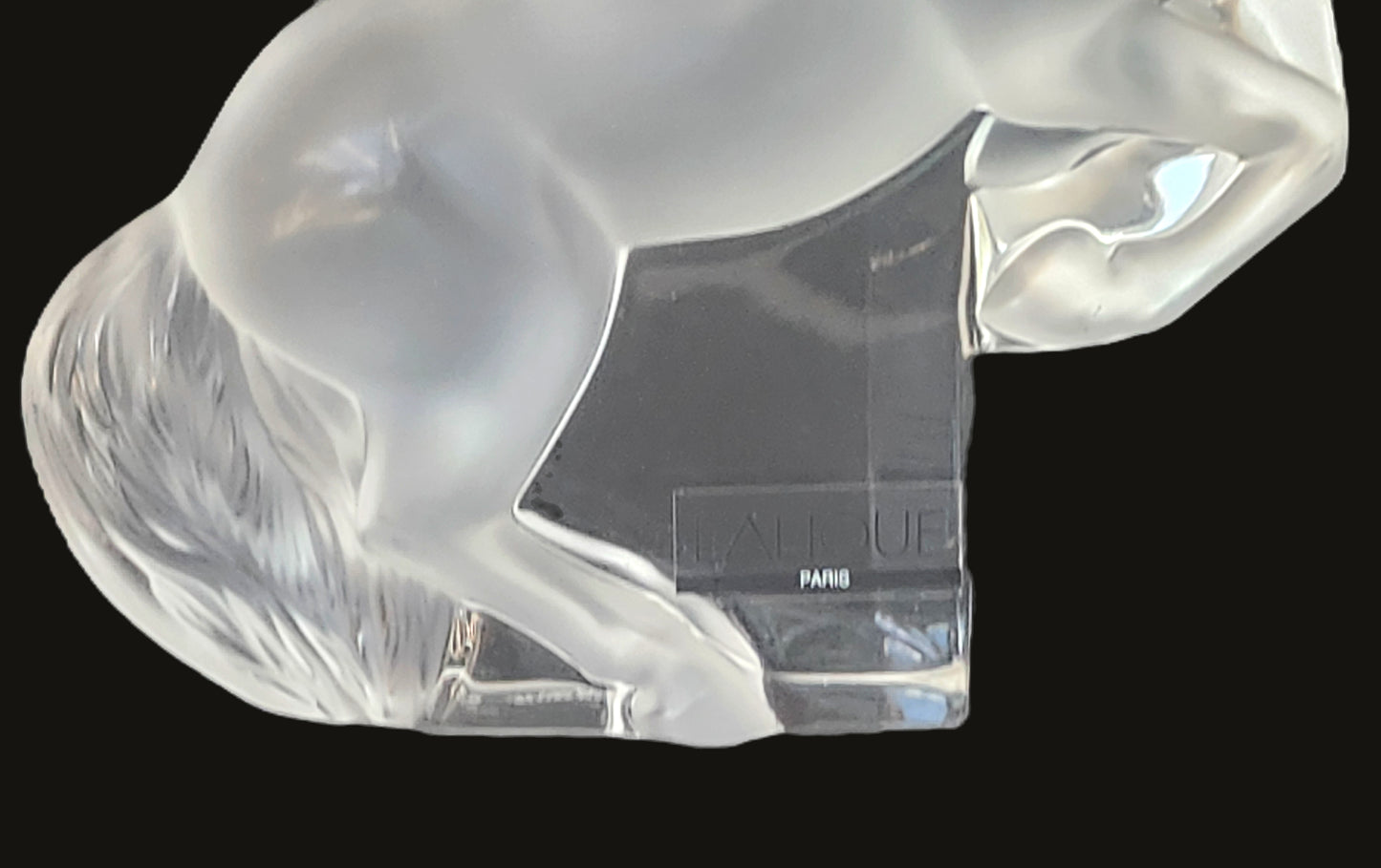 Rare! Lalique Clear Crystal Rearing Kozak Horse Figurine #1206500 image 3