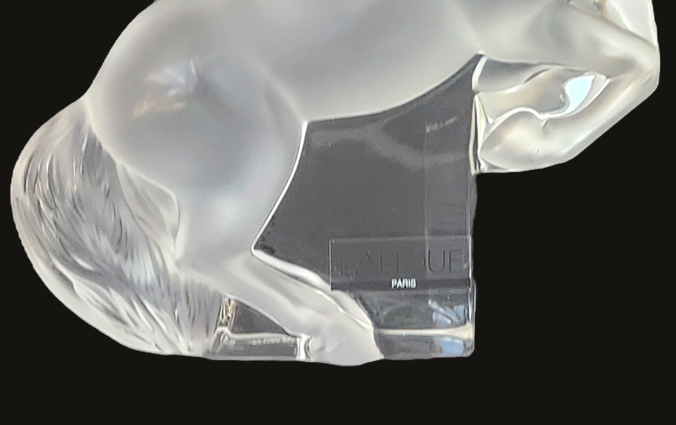 Rare! Lalique Clear Crystal Rearing Kozak Horse Figurine #1206500 image 3