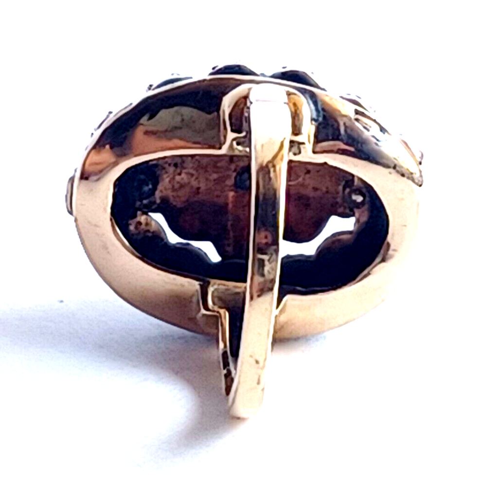 Antique Victorian Bohemian Garnet & 10K Yellow Gold Ring image 6