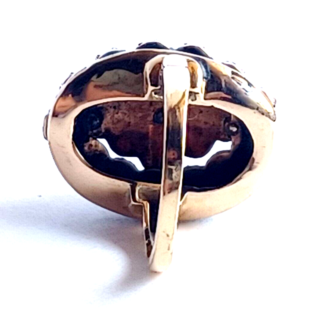 Antique Victorian Bohemian Garnet & 10K Yellow Gold Ring image 6