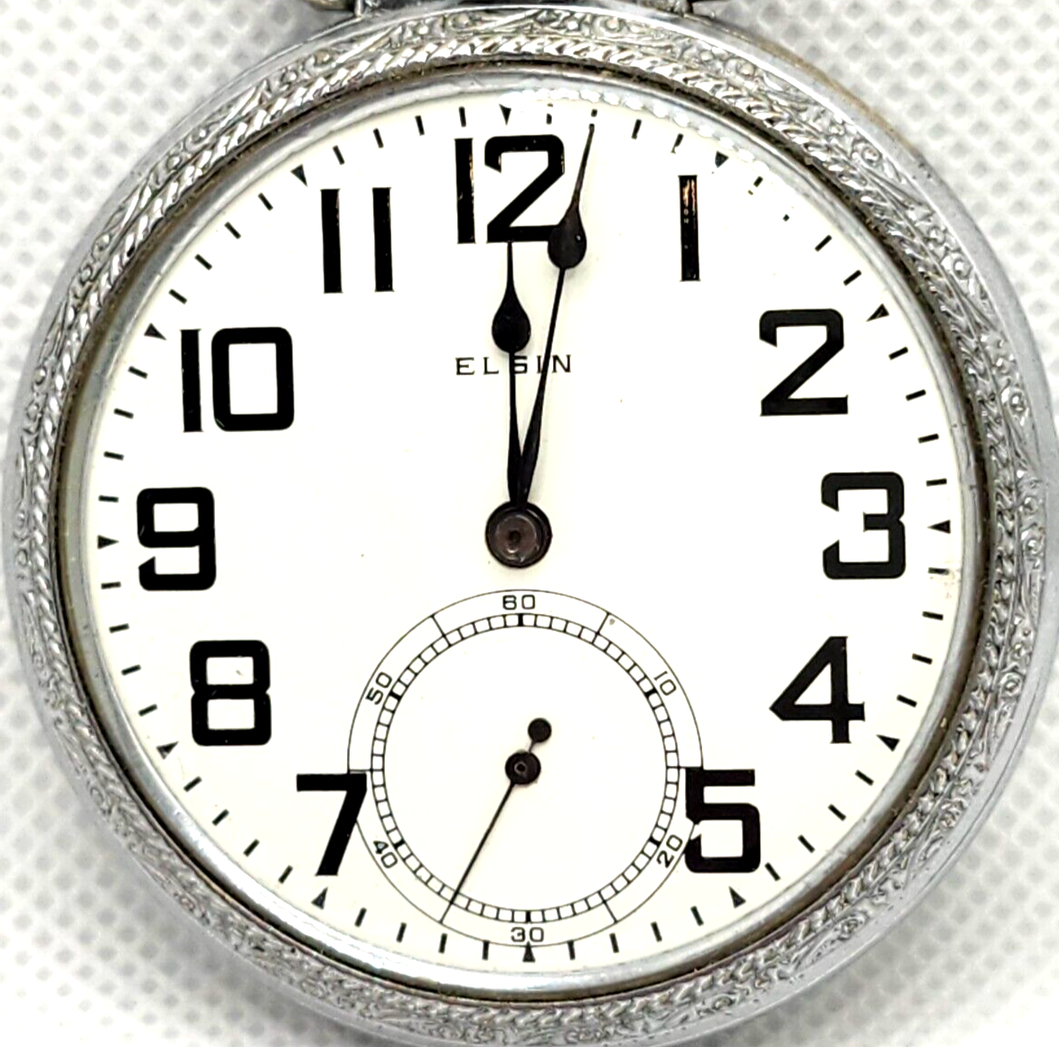 Antique Elgin 15j Pocket Watch 16s Grade 313 Model 7 w/ Train on Case image 2