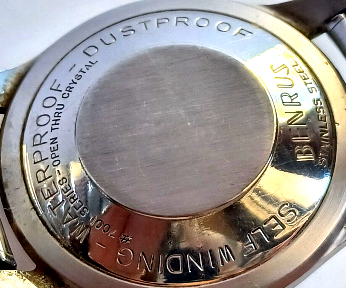 Vintage Benrus 3 Star Self-Winding Series #7001 Mens Watch ~ Works Great image 6