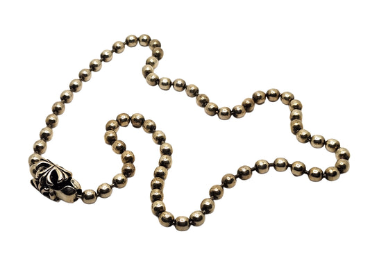 BWL Bill Wall Leather Sterling Ball Chain Necklace w/ Cross Basket image 0