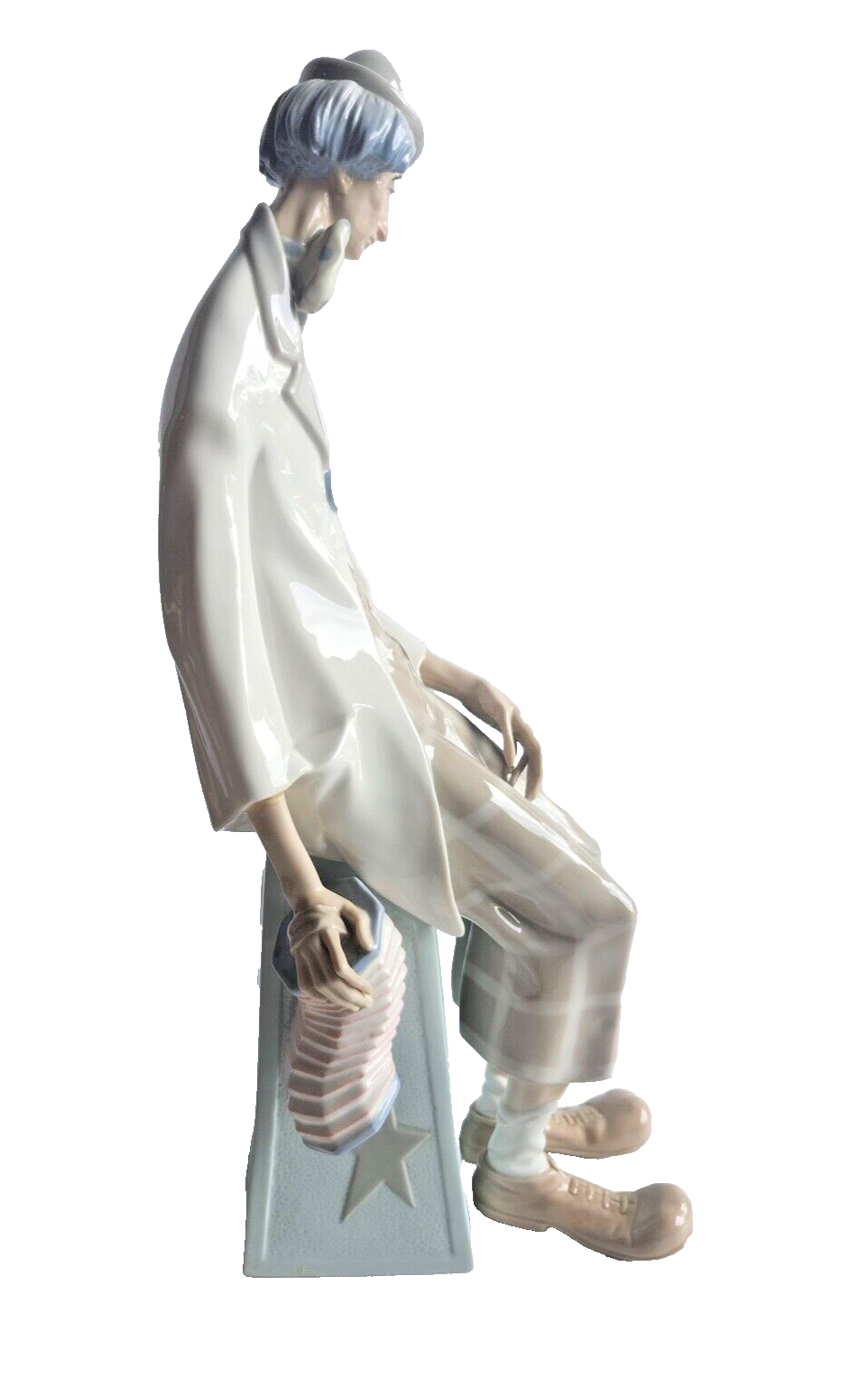 Lladro 1027 Clown with Concertina Accordion 18" Figurine in Box ~ Retired image 4