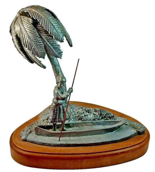RARE! Michael Ricker Pewter Limited Edition "Seminole II" 10" Sculpture #72 /200 image 0