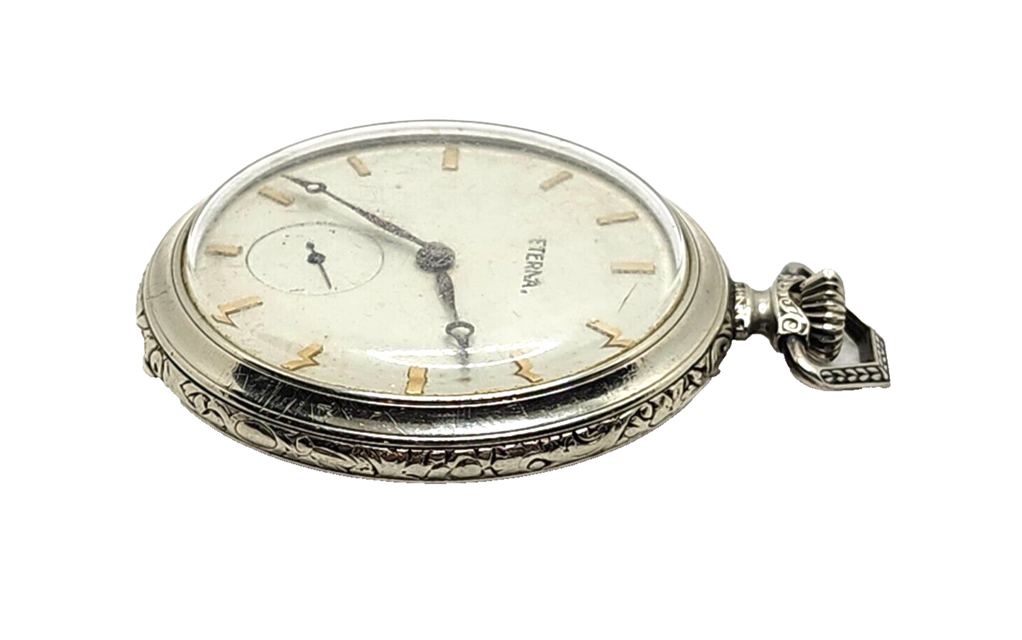Antique Eterna Swiss Pocket Watch w/ Double Headed Eagle Symbol image 3