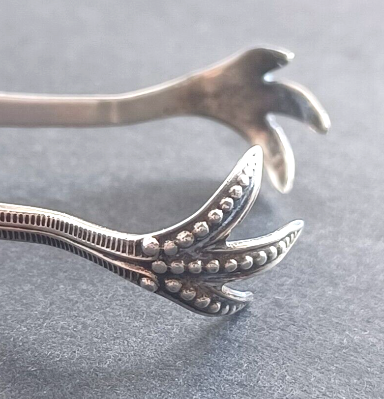 Antique R. Blackington & Co Sterling Silver Sugar Cube Tongs Claw Tongs image 4