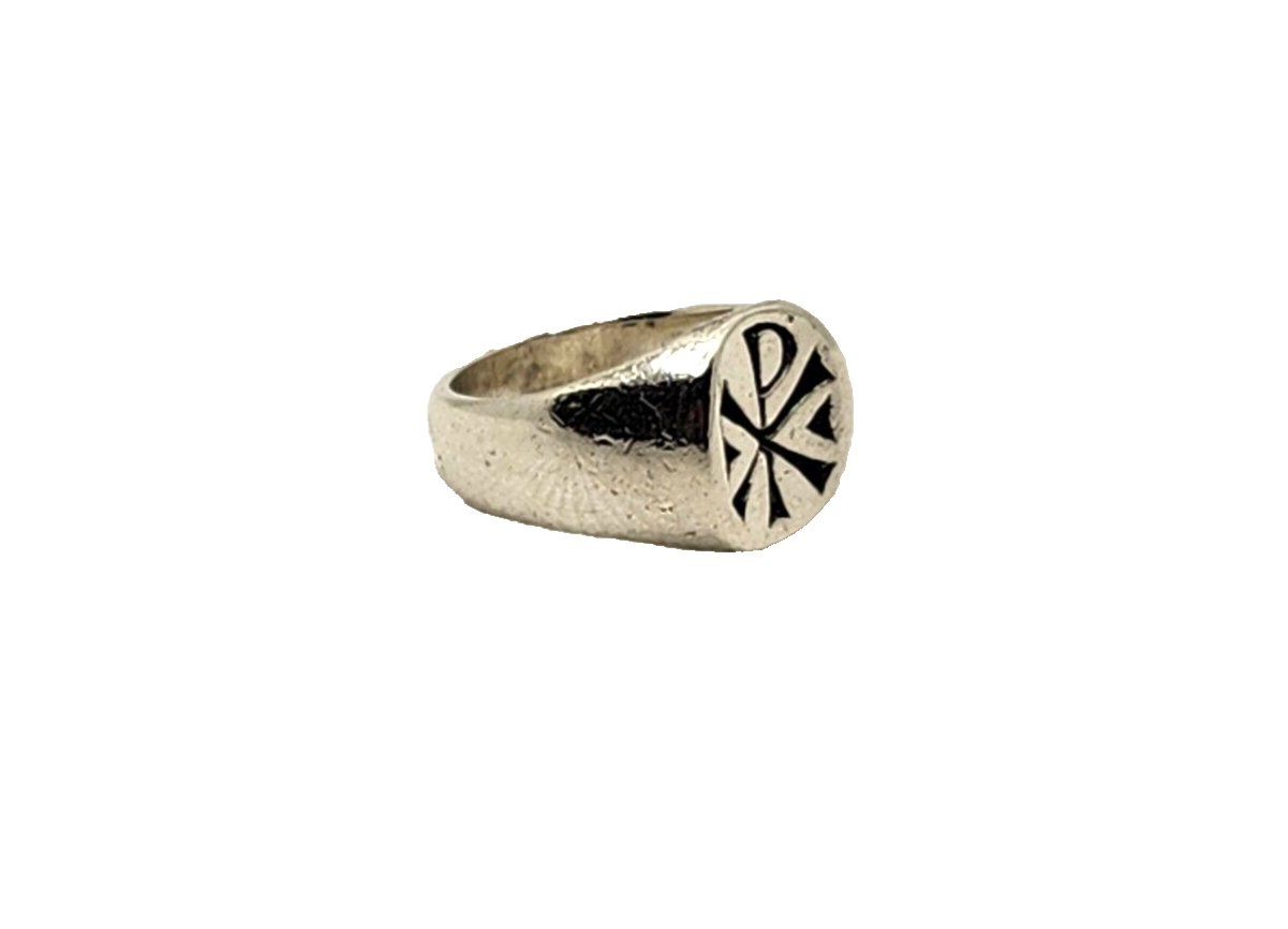 James Avery Retired Sterling Silver Christian Chi Rho Men's Ring image 2