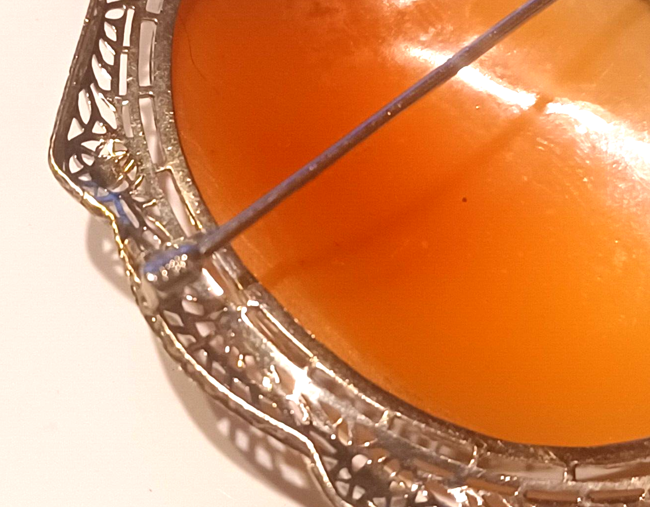 Antique Victorian Three Dancing Muses Cameo w/ 14K Gold Frame ~ Pin / Pendant image 5