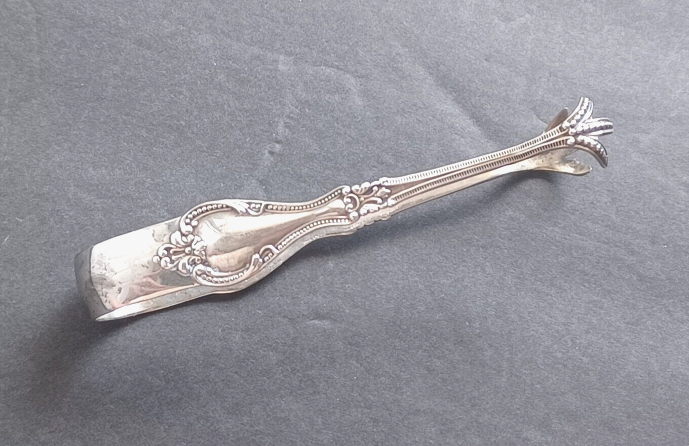 Antique R. Blackington & Co Sterling Silver Sugar Cube Tongs Claw Tongs image 0