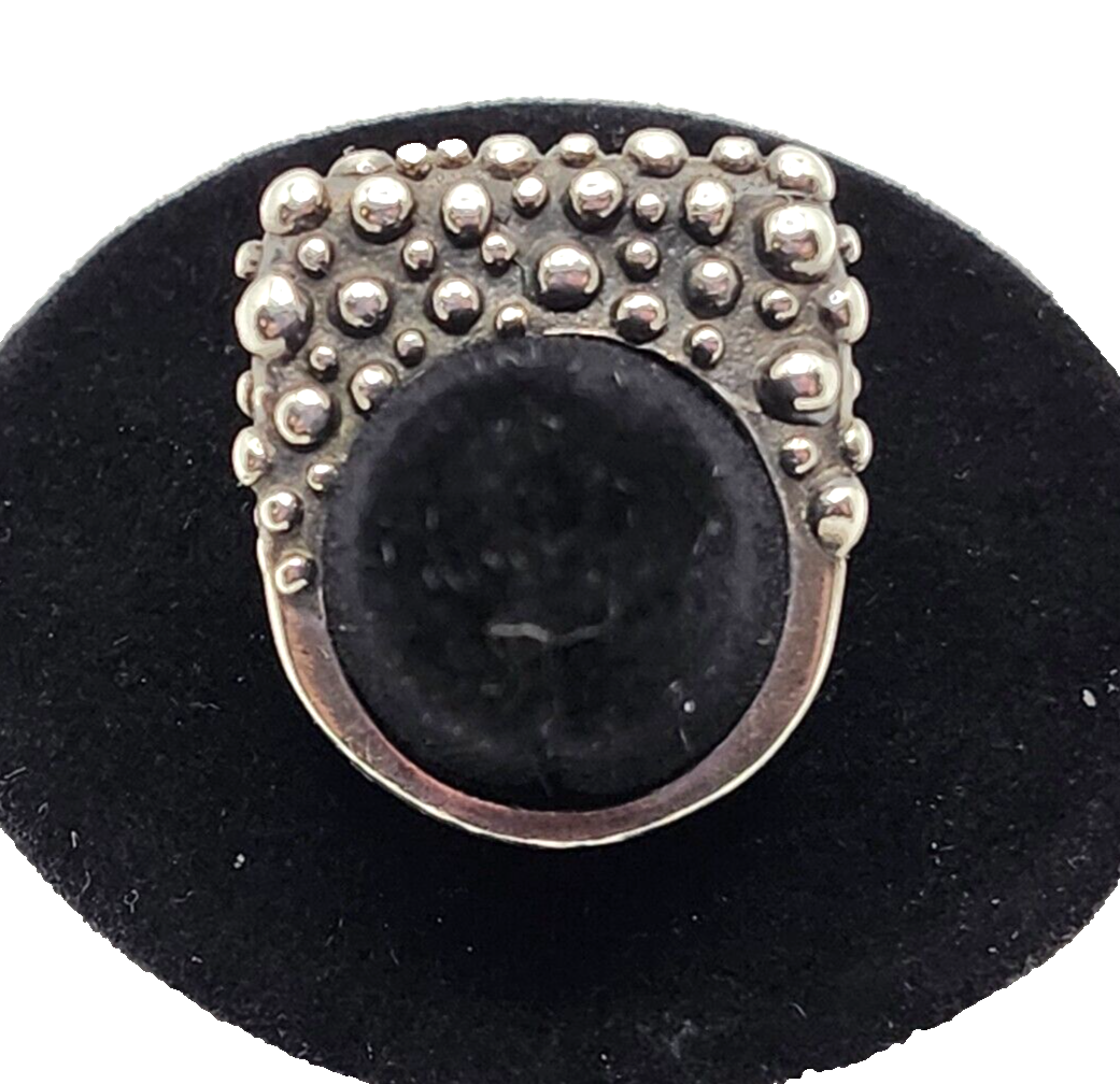 Dian Malouf Modern Stack Stacking Sterling Silver Heavy Dots Ring DLM image 2