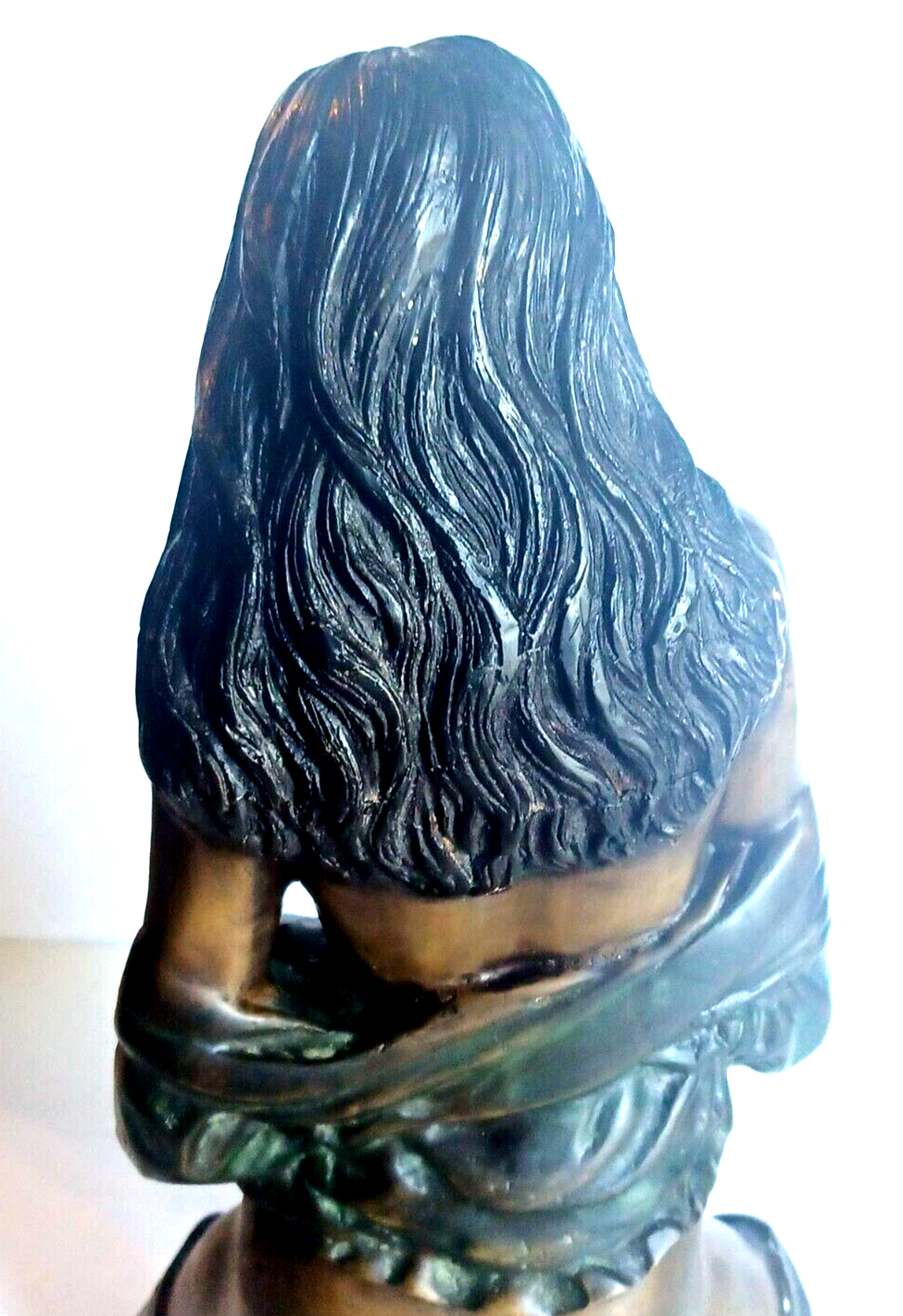RARE Raoul Larche Detailed Bronze Sculpture of a Kneeling Nude Woman image 11