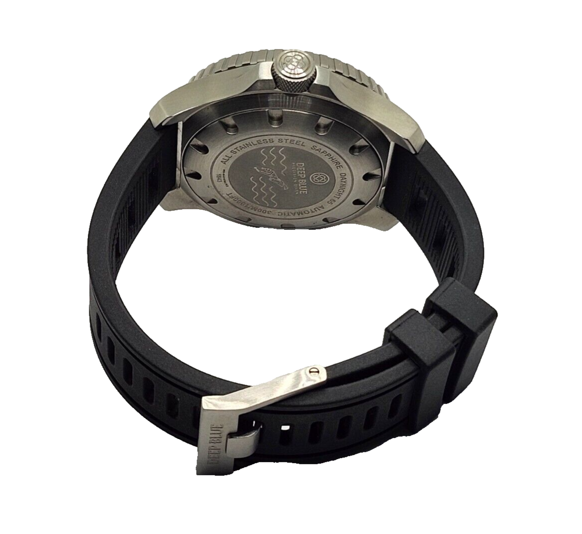 NEW! Deep Blue Daynight 65 T-100 Tritium Automatic Men's Dive Watch w/ 2 bands image 5