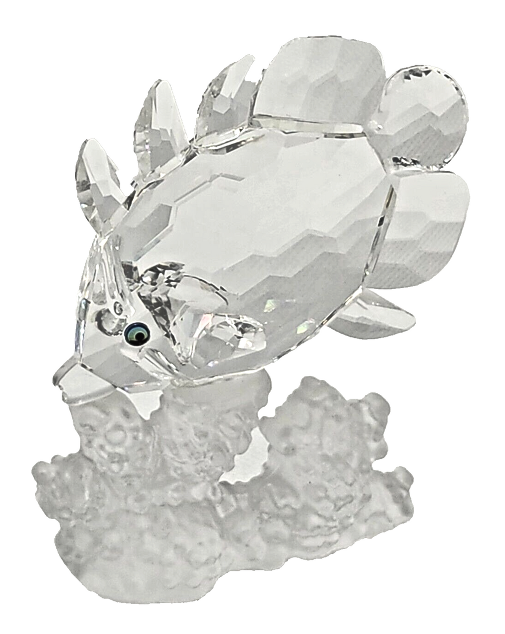 Swarovski Silver Crystal Butterfly Fish On Coral Reef in Original Box 162888 image 2