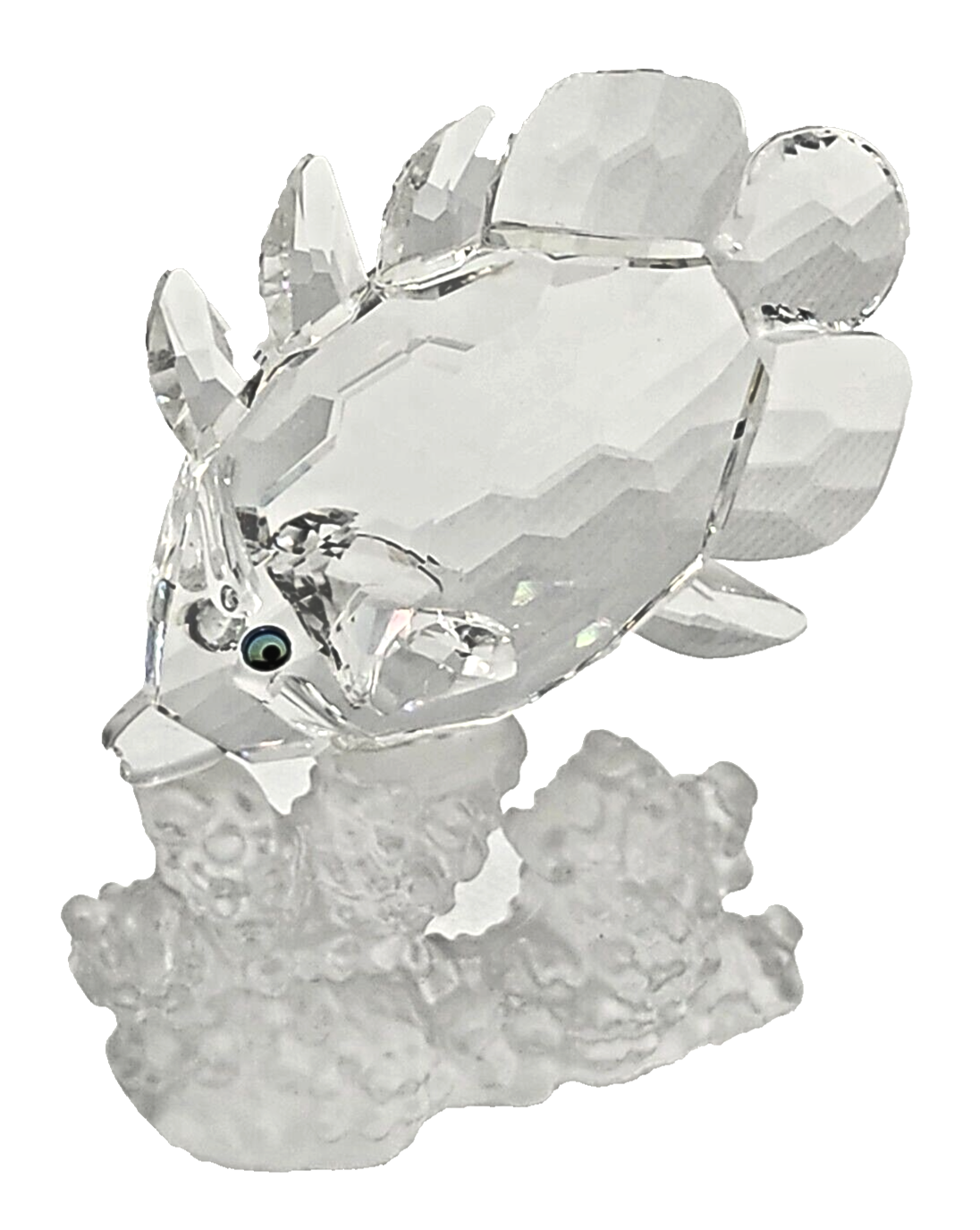 Swarovski Silver Crystal Butterfly Fish On Coral Reef in Original Box 162888 image 2