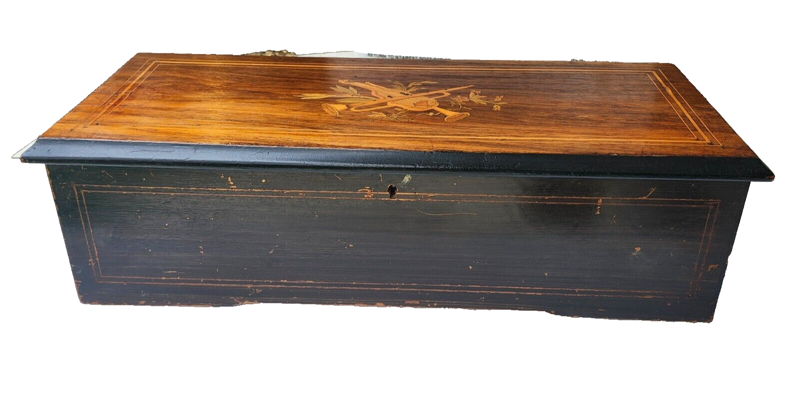 Antique M F 1840 Swiss Marque De Fabrique Cylinder Hand Crank 8 Airs Music Box image 3