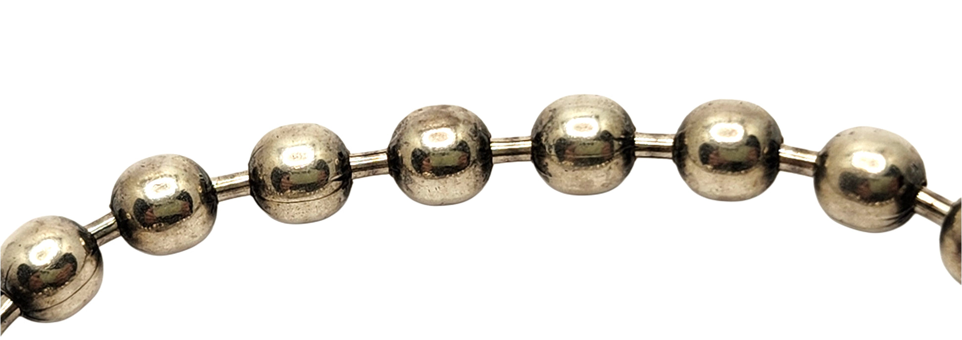 BWL Bill Wall Leather Sterling Silver Ball Chain Bracelet w/ Cross Basket image 4