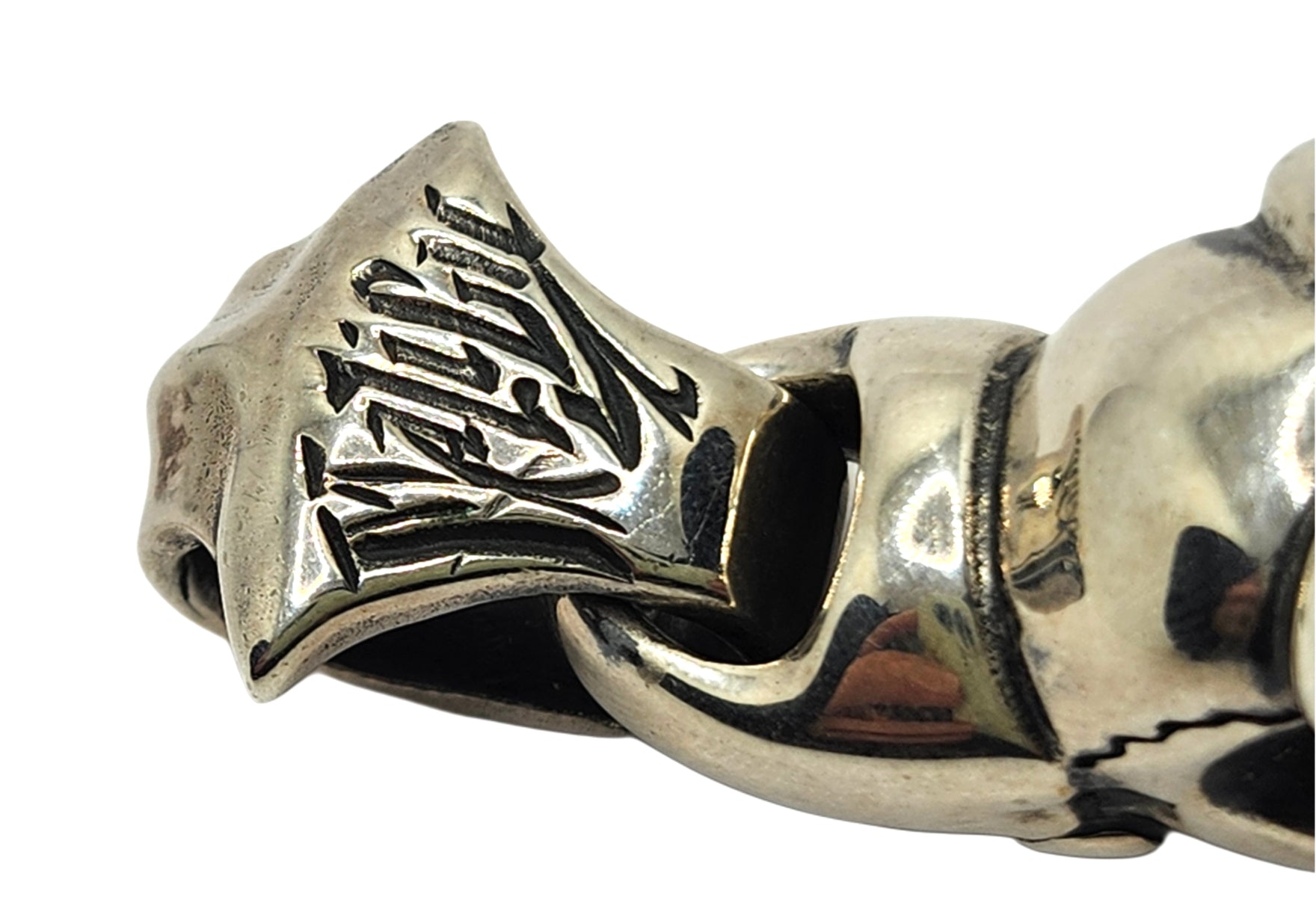 BWL Bill Wall Leather Malibu Sterling Large Good Luck Skull Pendant image 3