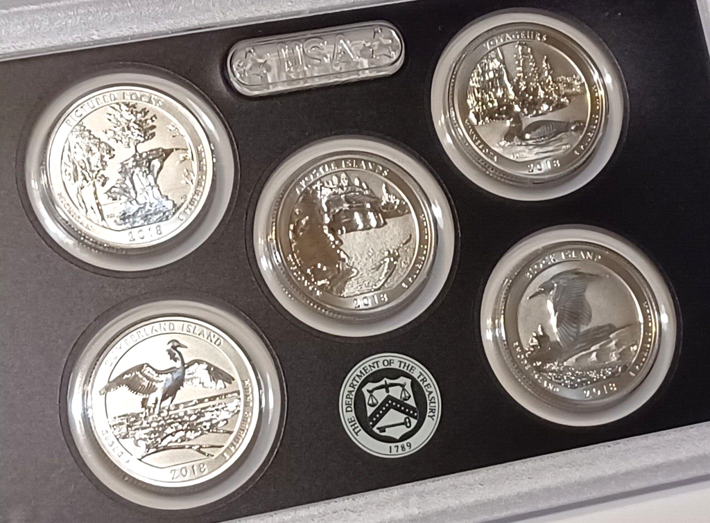 2018 S US Mint Silver Reverse Proof Set - 10 Coins w/ Box & COA image 6