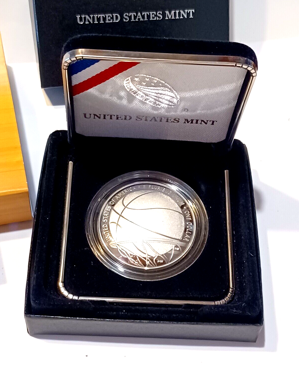 U.S. Mint Basketball Hall of Fame 2020 Pure .999 Silver Uncirculated Dollar Coin image 1