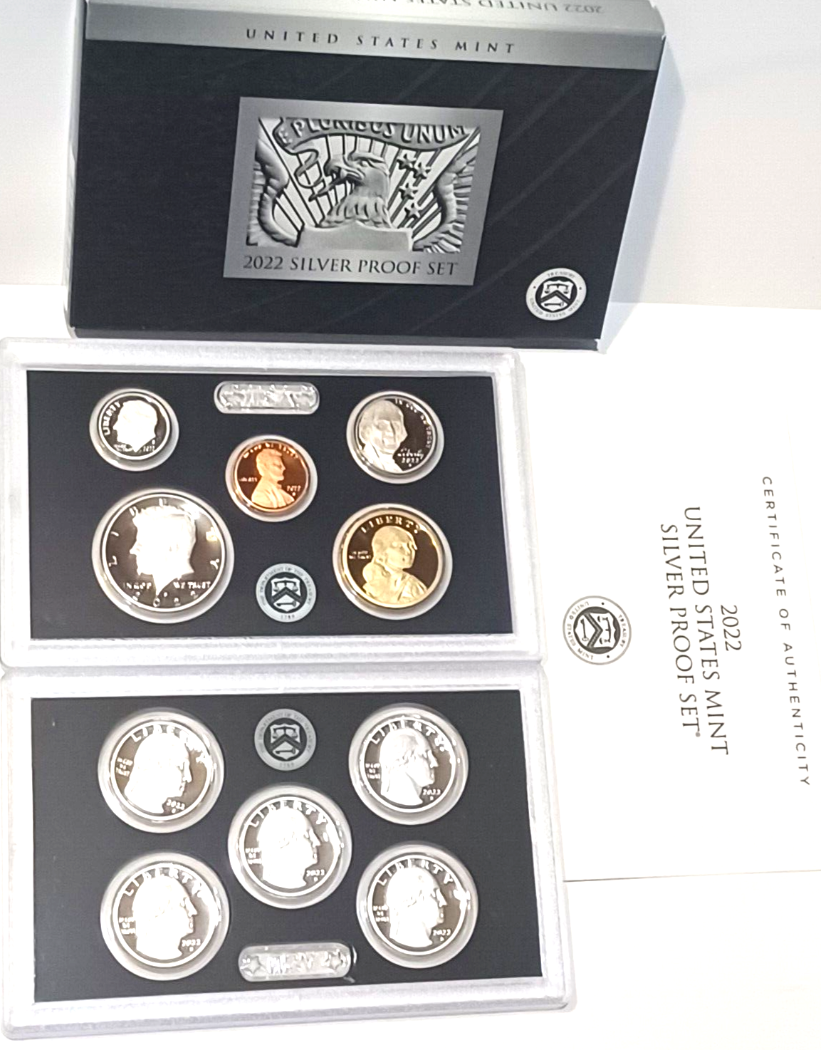 2022 United States Mint Silver Proof Set 10 Coin Set w/ COA image 1