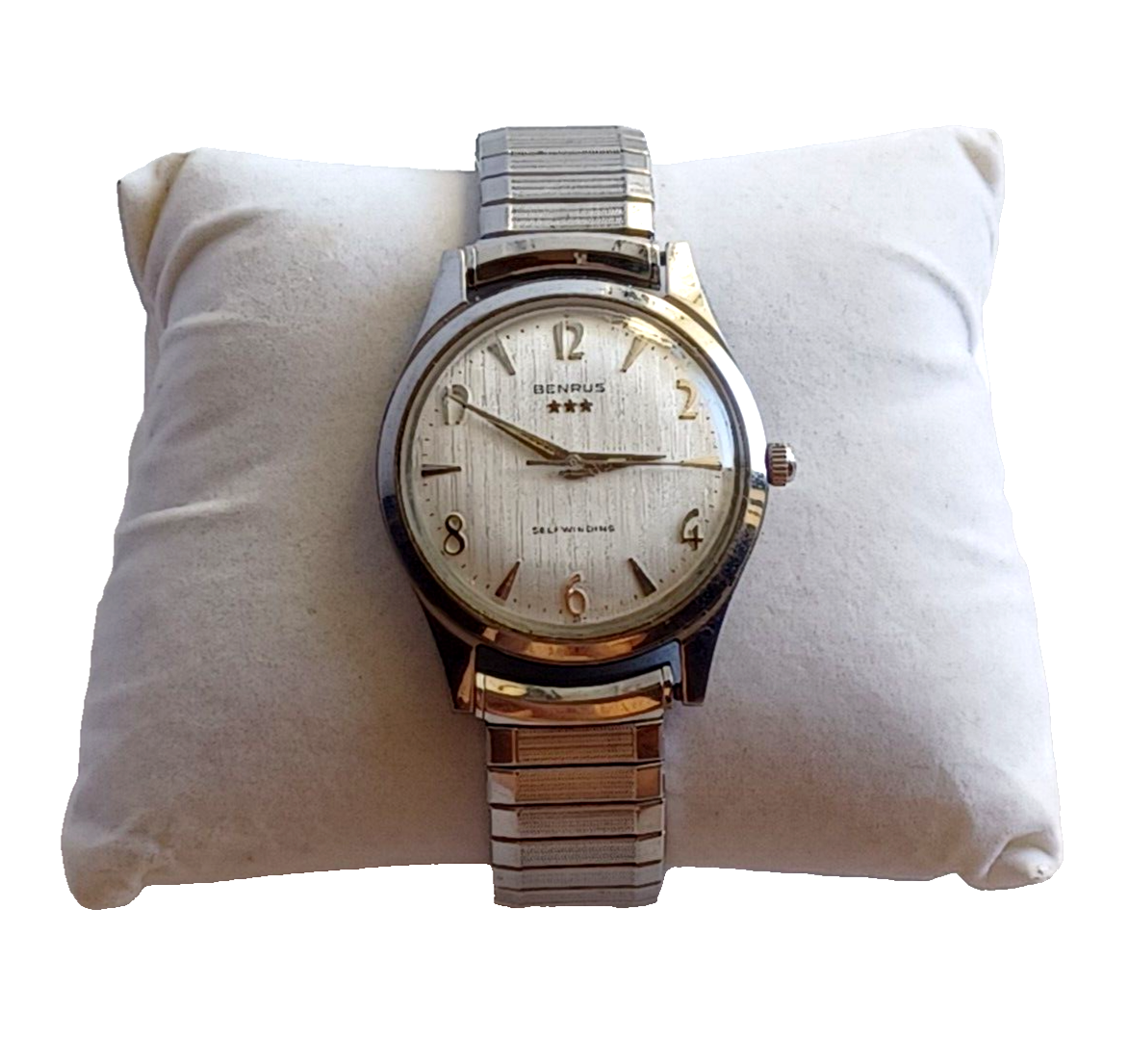 Vintage Benrus 3 Star Self-Winding Series #7001 Mens Watch ~ Works Great image 0