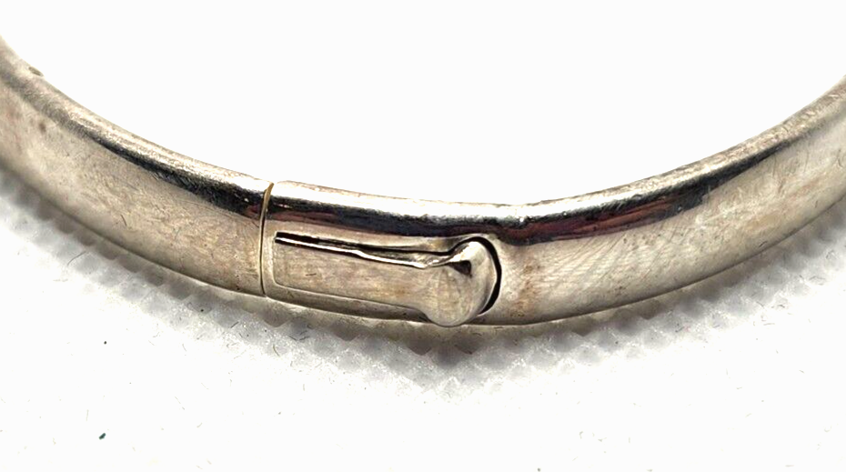 Sterling Silver 950 Milor Italy Hinged Bangle Bracelet image 3