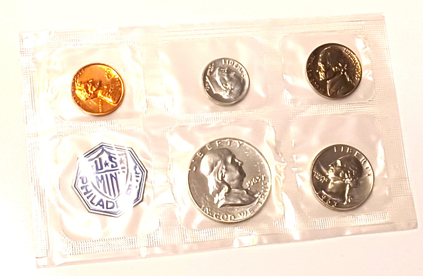 1963 U.S. Mint SILVER PROOF Set in Original Envelope image 1