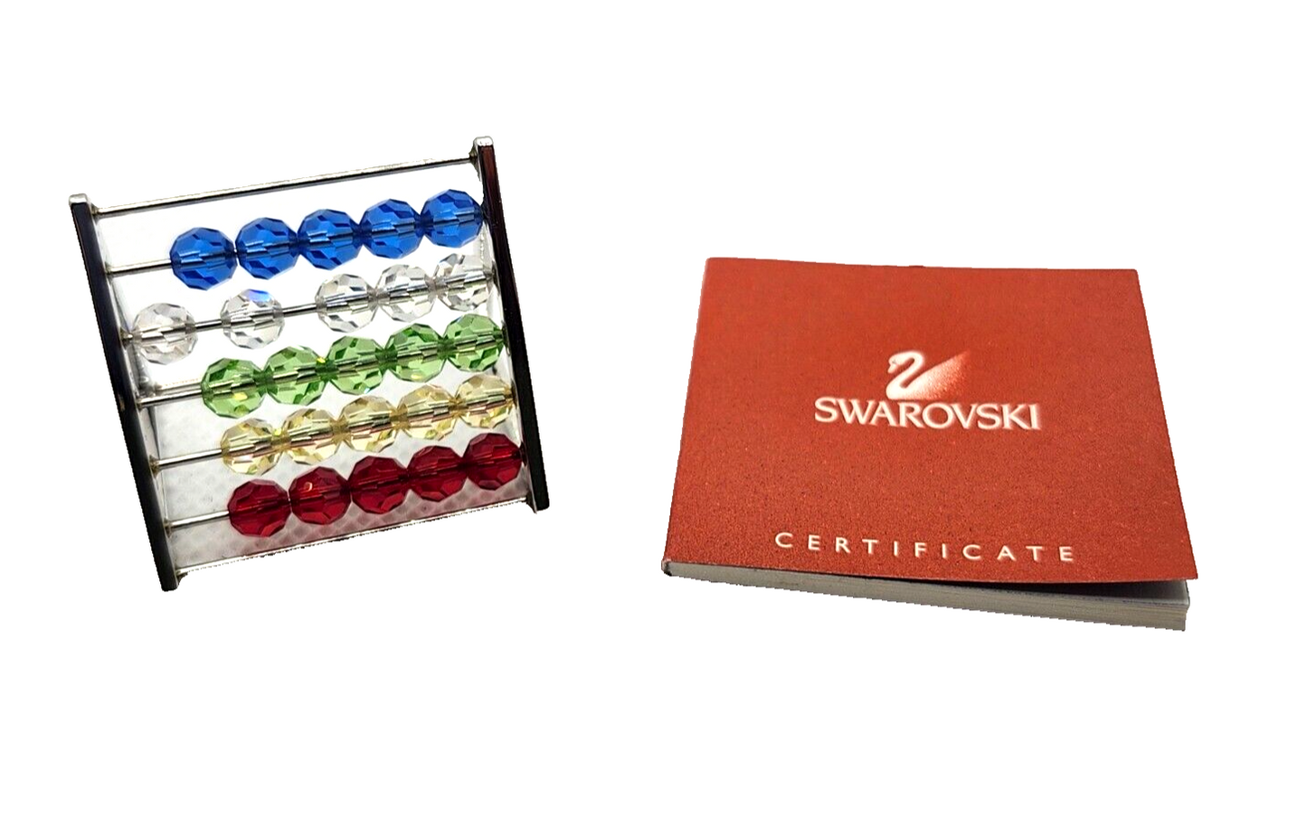 Swarovski Crystal Multi Colored Abacus Figurine #692829 in Box w/ COA image 1