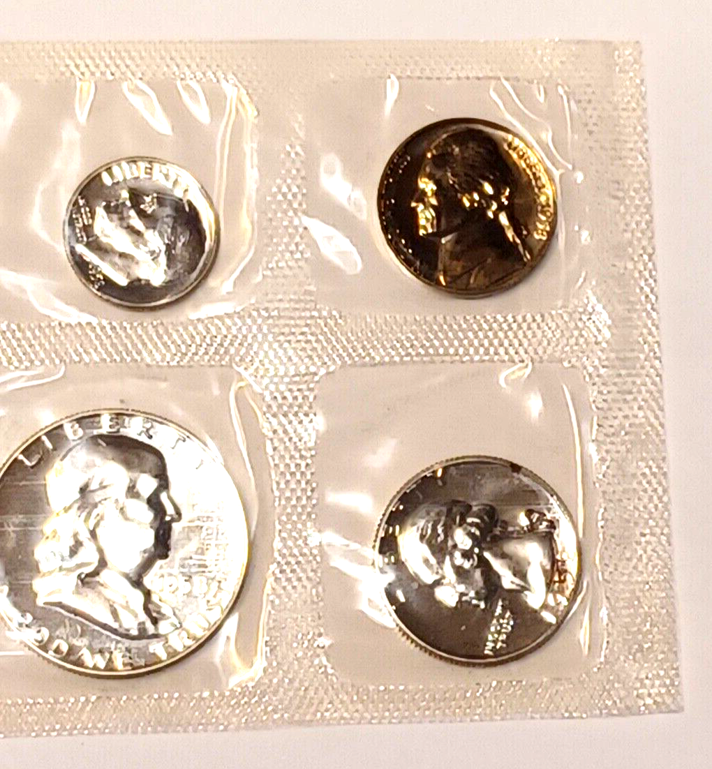 1958 U.S. Mint SILVER PROOF Set in Original Envelope image 3
