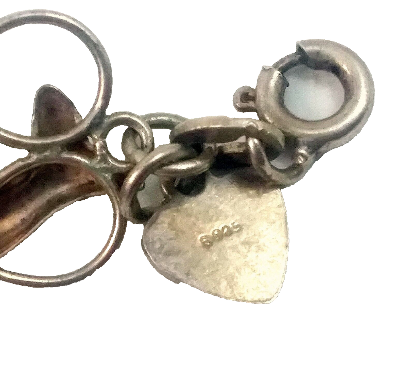 Gorgeous Sterling Silver Dolphin Link Bracelet 7.25" Long image 4