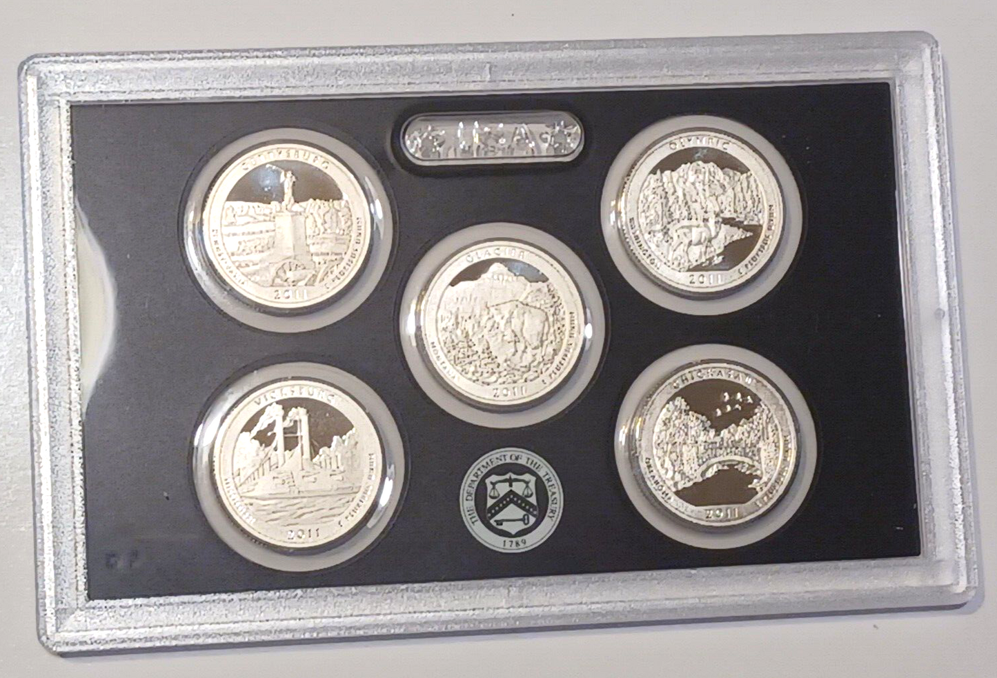 2011 S US Mint Silver Proof Set - 14 Coins COA Original Box image 6