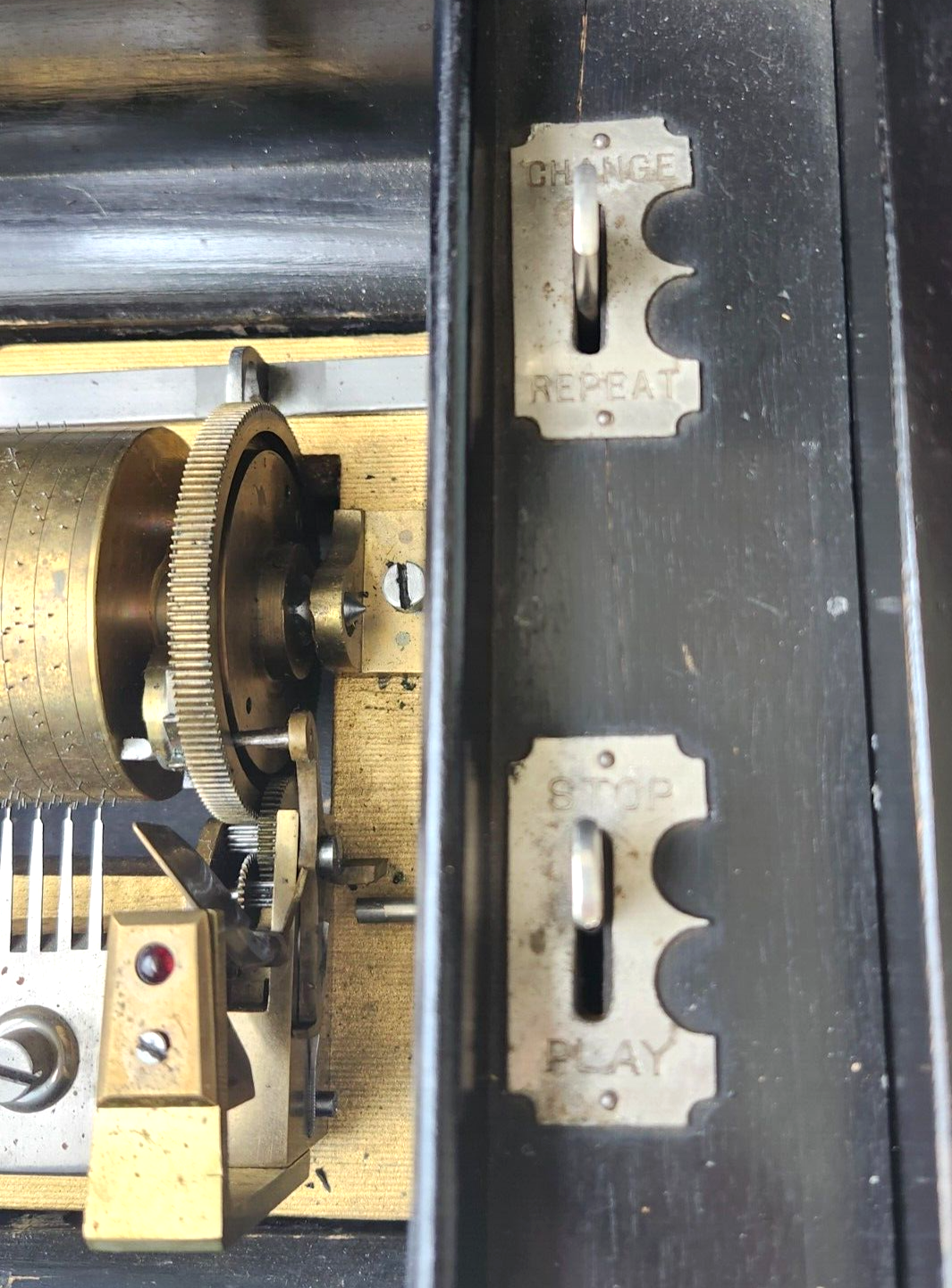 Antique M F 1840 Swiss Marque De Fabrique Cylinder Hand Crank 8 Airs Music Box image 15