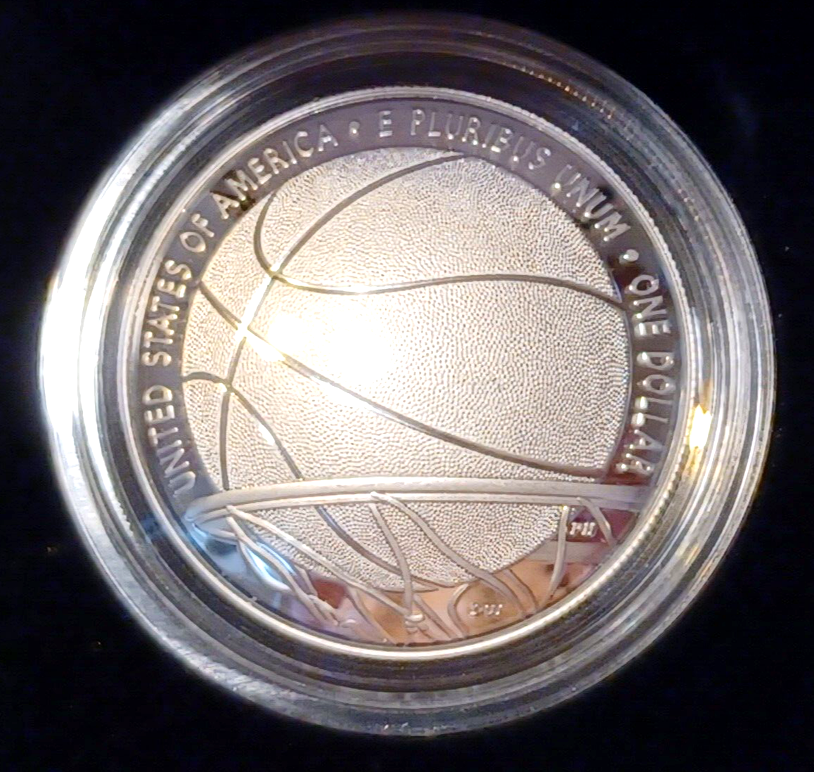 U.S. Mint Basketball Hall of Fame 2020 Pure .999 Silver Uncirculated Dollar Coin image 2