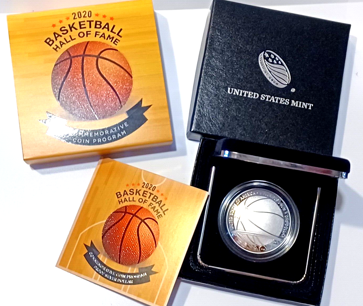 U.S. Mint Basketball Hall of Fame 2020 Pure .999 Silver Uncirculated Dollar Coin image 0