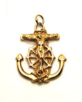 Mariners Cross 14k Yellow Gold Pendant Charm image 0