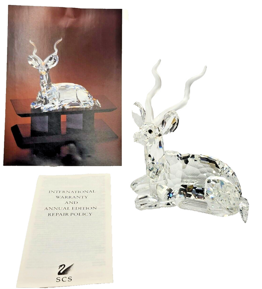 Swarovski Crystal 1994 Inspiration d' Africa Annual Edition Kudu Figurine w/ Box image 0