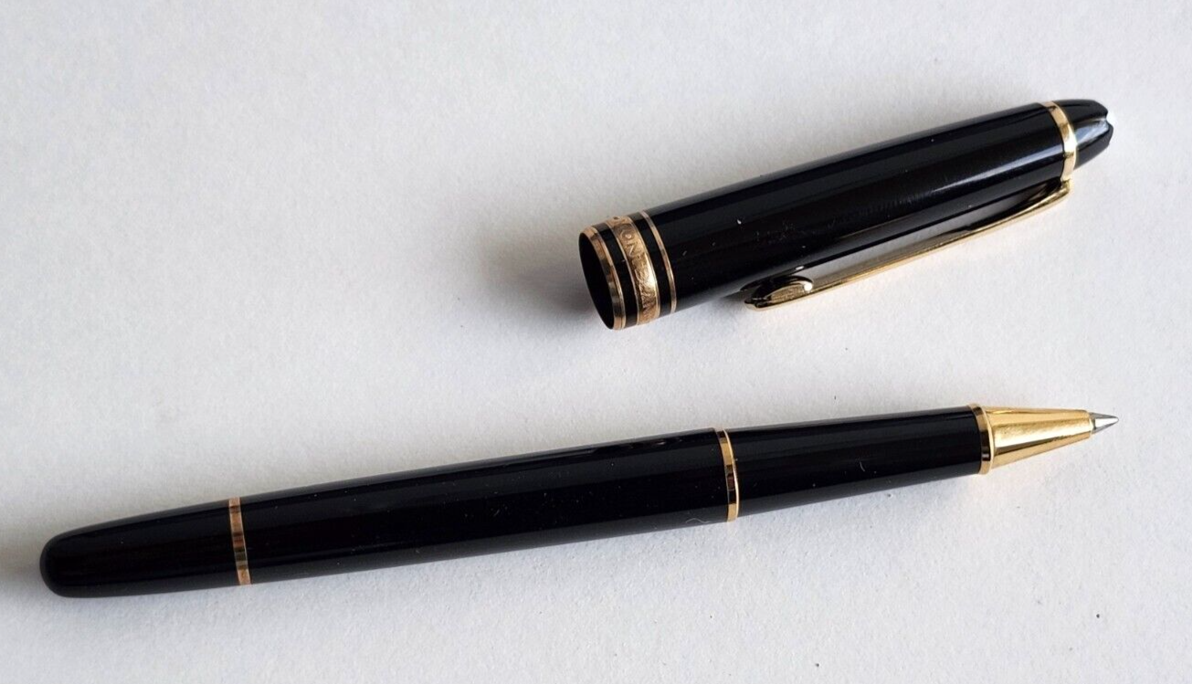 Montblanc Meisterstuck Gold-Coated Classique Black Rollerball Pen w/ Box image 1