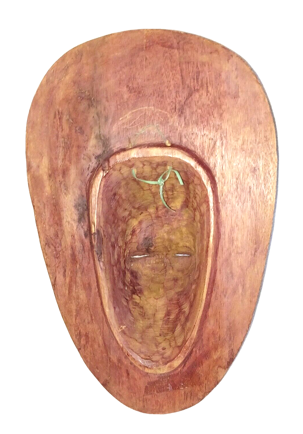 Vintage African Hand Carved Wood Warrior Tribal Mask ~ Solid 7+ lbs & 19.5" Tall image 5