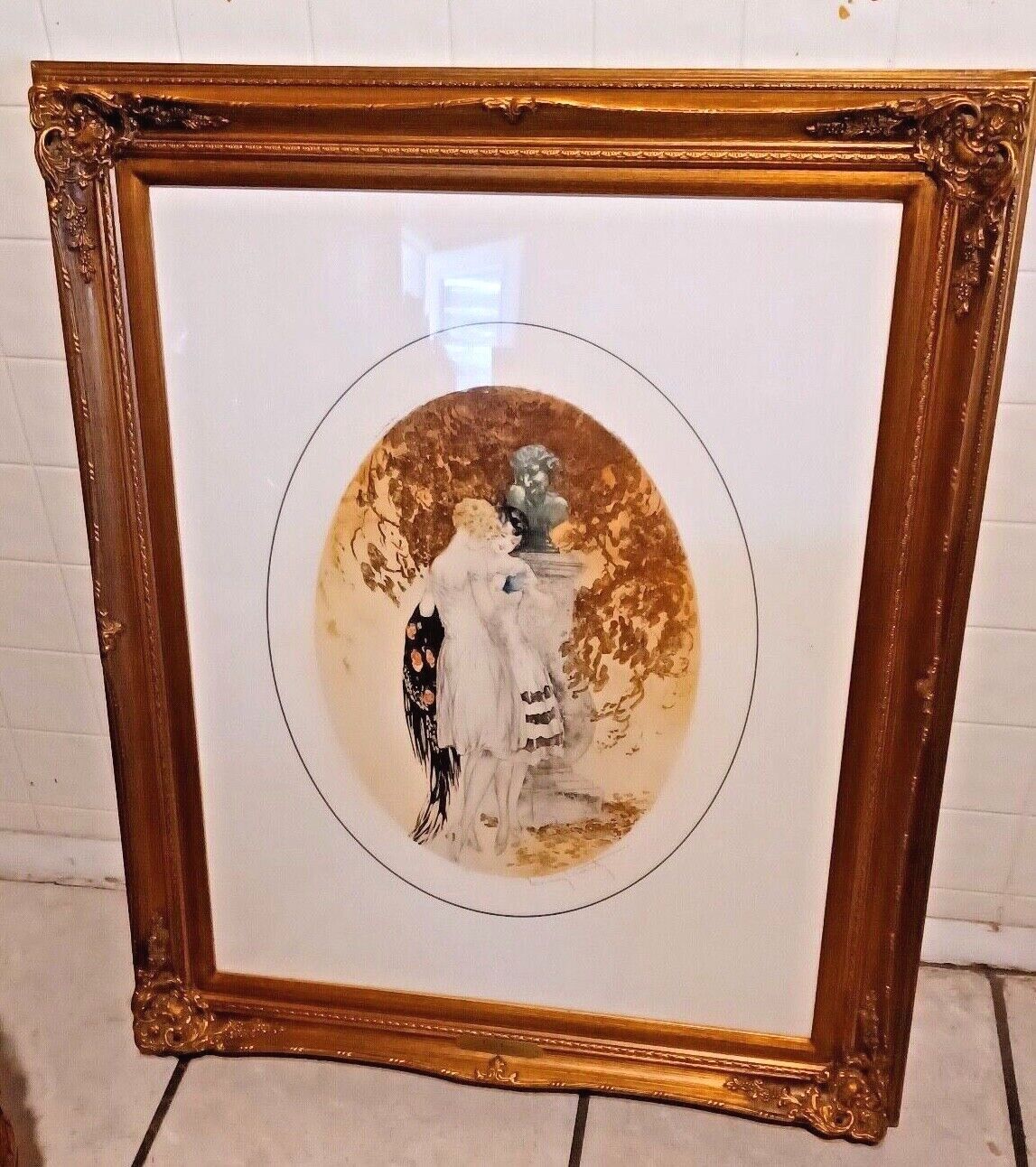 Framed Louis Icart, Regarde (Look), Drypoint Etching, Signed in Pencil with COA image 0